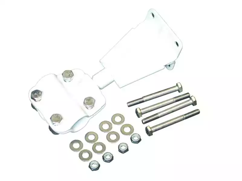 Support rotule lisse blanc rotule en acier peint blanc hauteur 13 cm