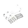 Support rotule lisse blanc rotule en acier peint blanc hauteur 13 cm