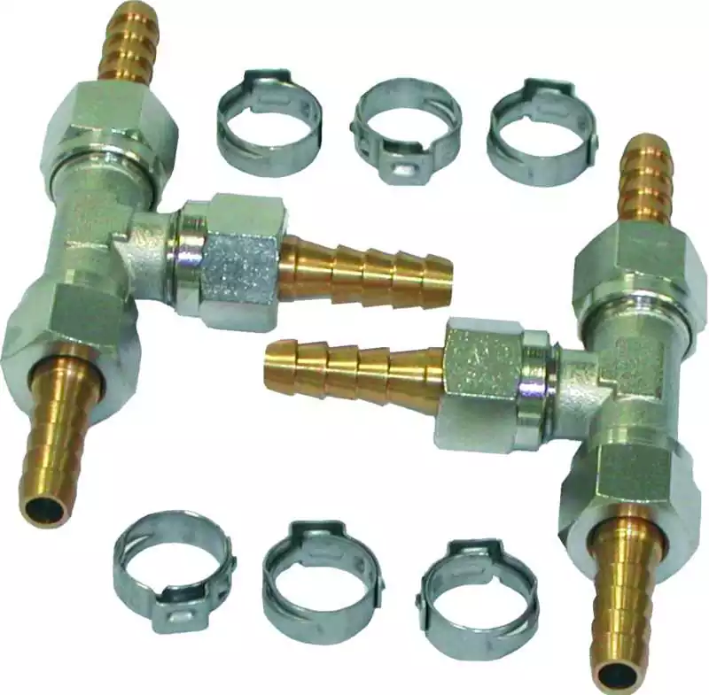 Jeu de tés pour tuyau souple diamètre 8 mm