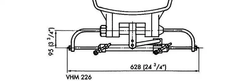 Kit de direction hydraulique hors-bord LS226 – Montage frontal – Jusqu’à 115 CV (180 CV bi-moteur) – Flexibles 8 m