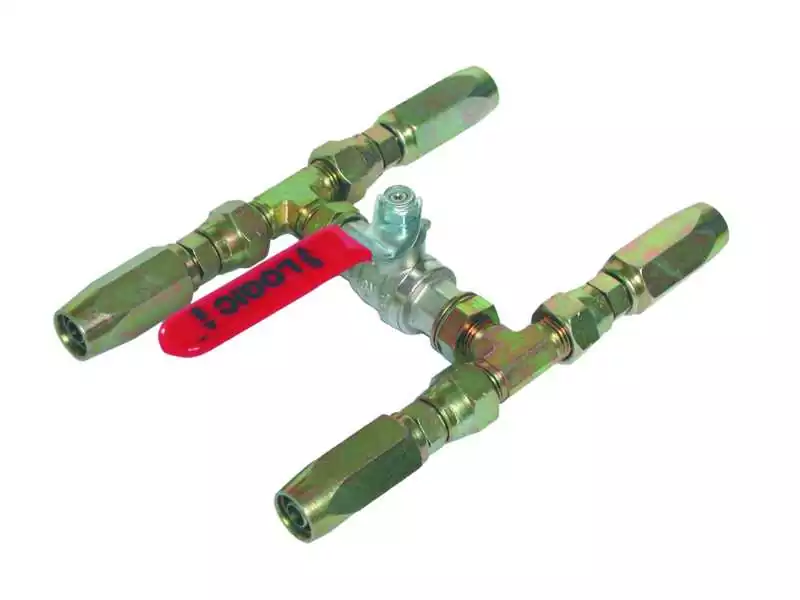 Vanne by-pass tuyau souple diamètre 10mm + embouts récupérables