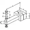 Bras de mèche pré alésés LS 155 équipé avec visseries Alésage brut 20mm maxi 50mm