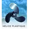 Hélice plastique 3 pâles Tohatsu Mercury Mariner 7-1/4X6 D 2.5, 3.3cv 