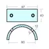 Anode zinc collier Gori SD 3 pales diamètre 80/55mm hauteur 23mm