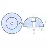 Anode zinc hélice orientable J-Prop diamètre 60mm