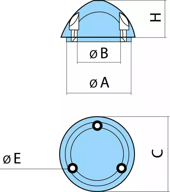 Anode zinc pour hélice Variprop diamètre 90mm