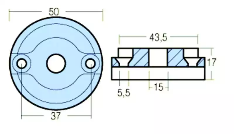 Anode pour propulseurs BOW35/55