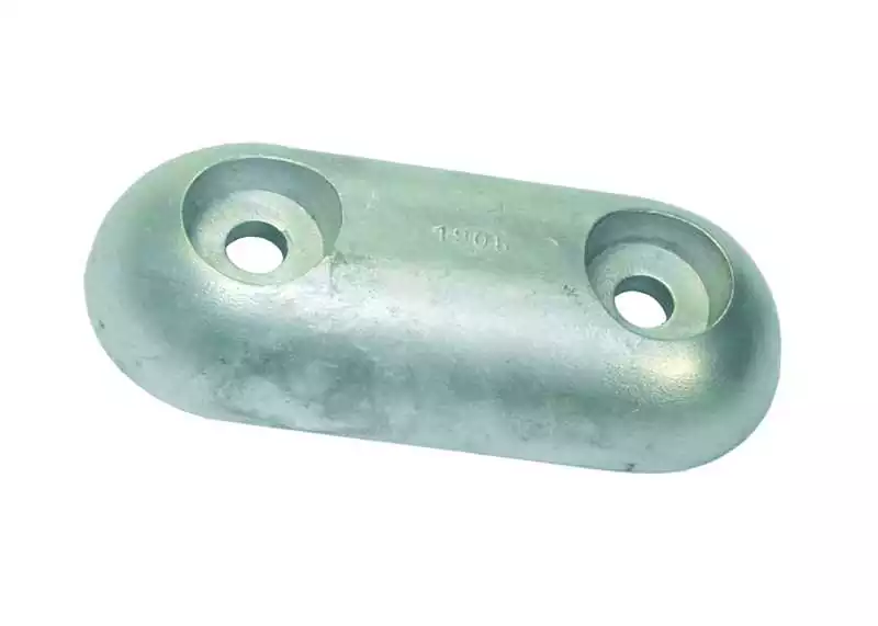 Anode zinc Fairline à boulonner 455 x 94 x 40 mm – 7 kg – entraxe 230 mm