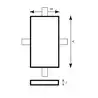 Anode magnésium à souder 110x63x26 300mm 0,45kg