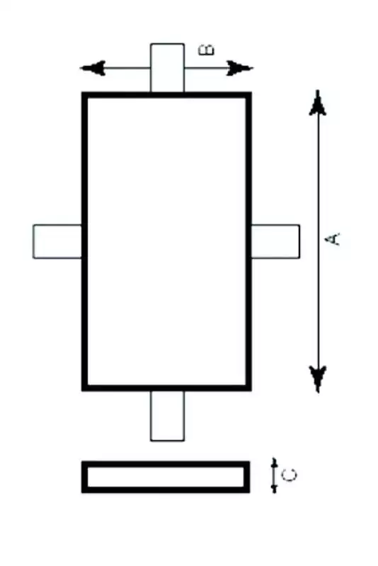 Anode magnésium à souder 300x80x40 400mm 1.26KG