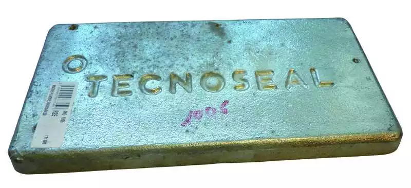 Anode zinc plaque 300x150x25