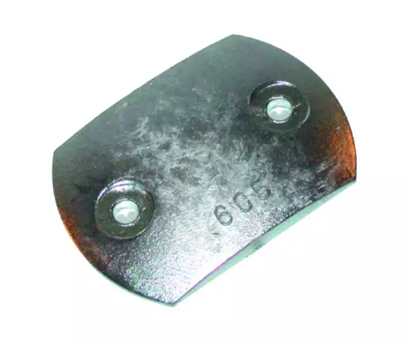Anode zinc plaque safran Renault Couach 82 x 56 mm entraxe 48 mm