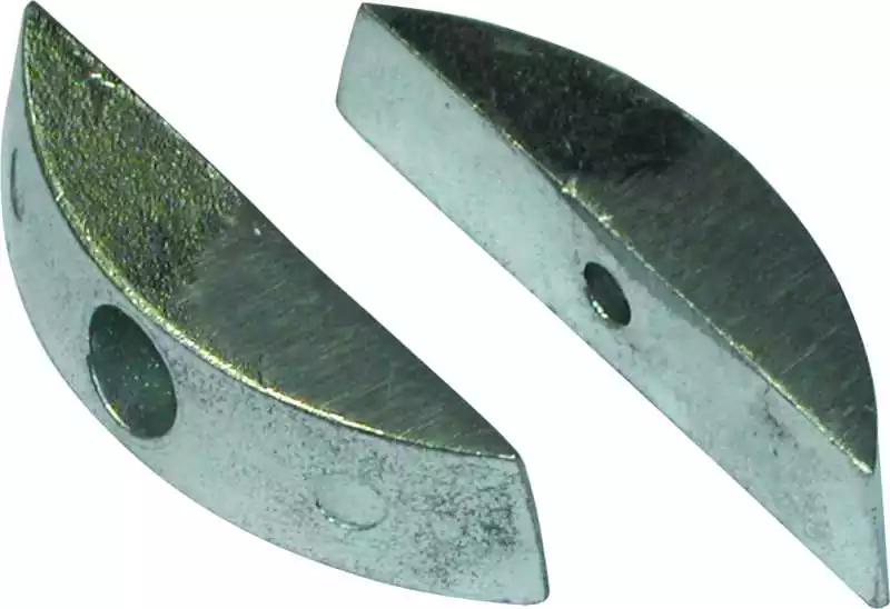 Anode zinc demi lune la paire pour Volvo SD 110-120 OEM 852018