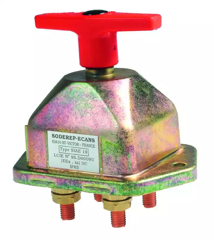 Poignée plastique fixe rouge 250 A Unipolaire 2500 A pendant 5'