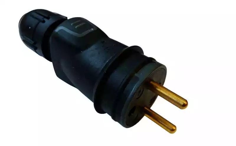 Fiche mâle 220V 2 phases + terre 16A Câble H07 RNF 3G 2.5mm2