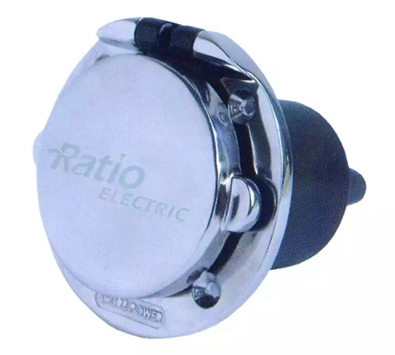 Prise de tableau arrière inox 250V 16A 1P + N + T