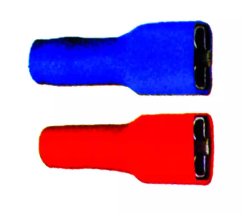 100 clips Fiche femelles isolée 6,3X0,8mm section câble 1,5-2,5mm²
