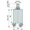 Disjoncteur thermique 90A fixation collerette filetée bornes à vis M6