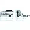Moteur essuie glace 12V W25 Longueur Axe 38mm Epaisseur max cloison 28mm