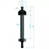 Raccord passe-pont 80mm diamètre perçage 8mm pour lave glace