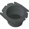 Bride noire diamètre 75mm en plastique pour gaine de ventilation