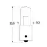 Ampoule halogène 12V 20W Culot Dimensions BA9s 