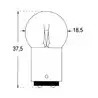 2 Ampoules sphériques 12V 10W Culot Dimensions BA15D 