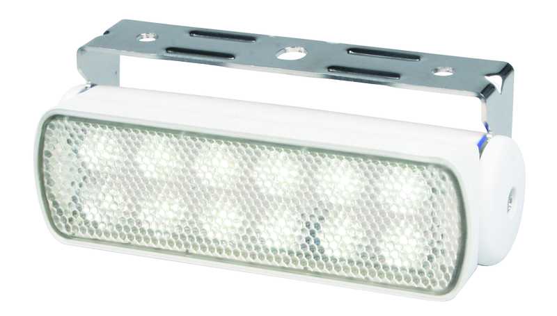Projecteur à LED étanche boîtier blanc faisceau élargi 9 à 33V