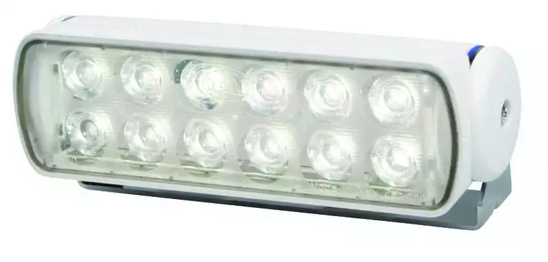 Projecteur à LED étanche boîtier blanc faisceau élargi 9 à 33V