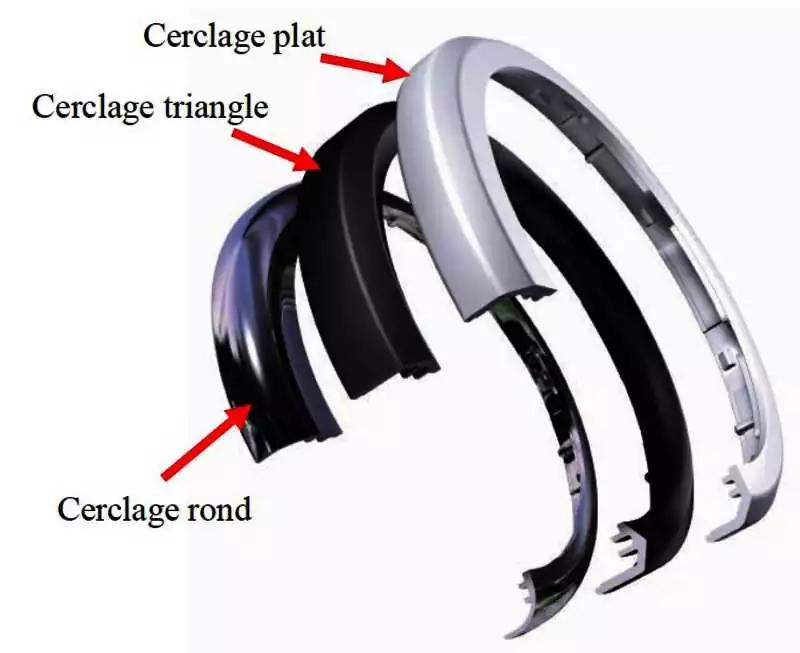 Cerclage enjoliveur plat Chromé diamètre 85mm