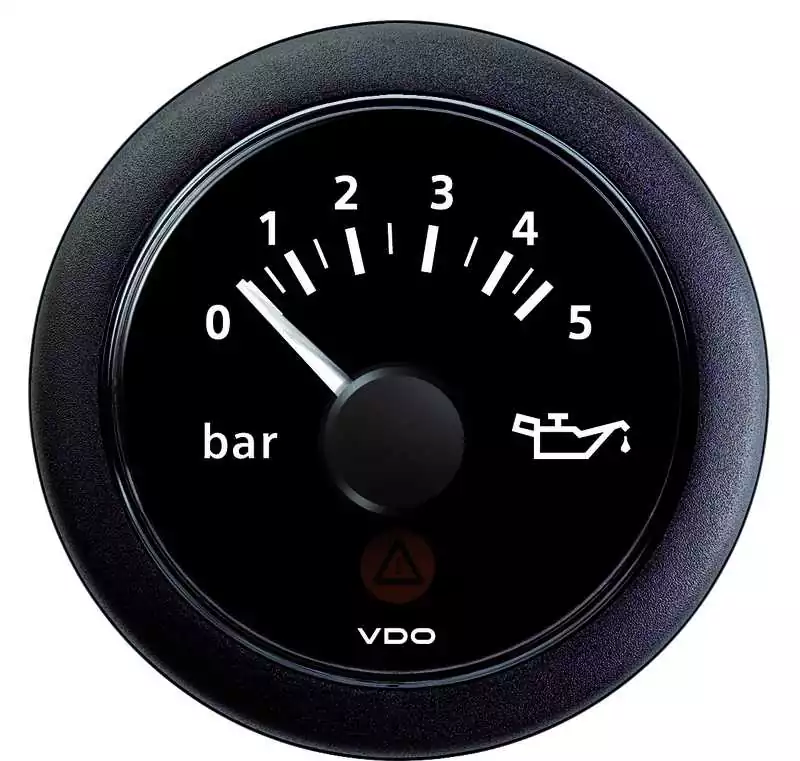 Manomètre pression d'huile VDO ViewLine noir 10 bar 150 psi Ø52 mm 12/24 V