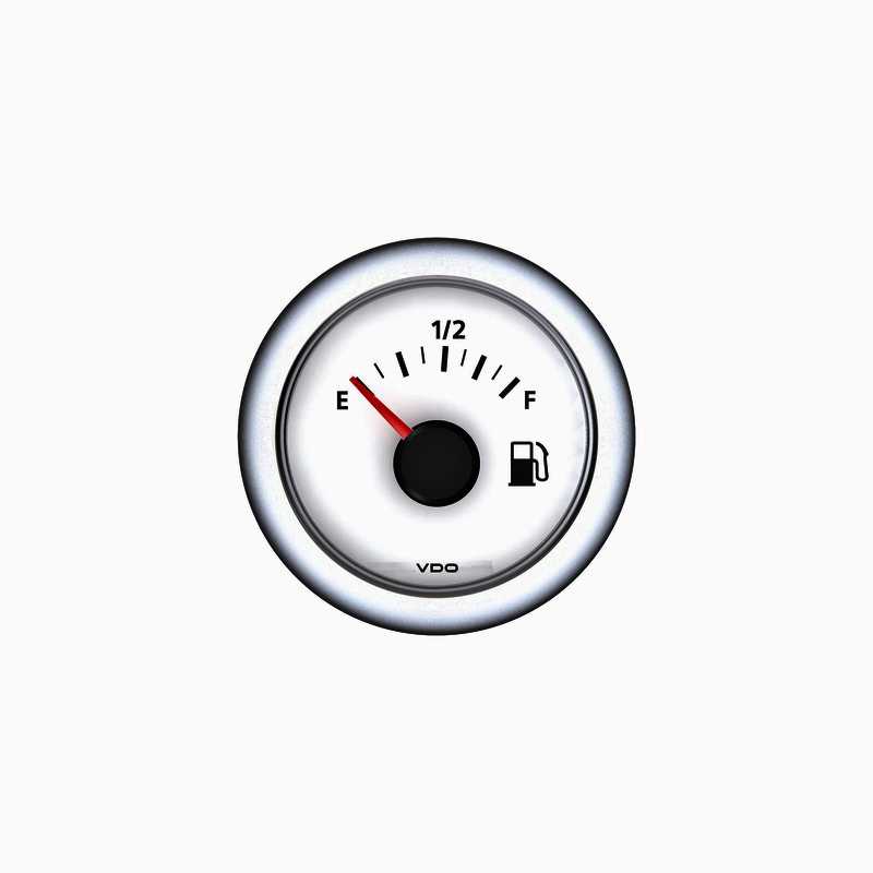 Indicateur de carburant 12-24V fond blanc cercle rond blanc percage 52 mm Indicateur de carburant 12-24V fond blanc cercle rond blanc percage 52 mm
