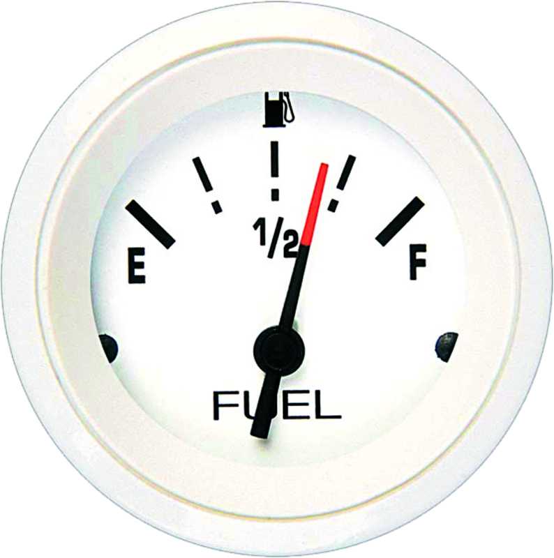Indicateur de carburant jauge cadran blanc diamètre de perçage 52mm Indicateur de carburant jauge cadran blanc diamètre de perçage 52mm