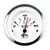Indicateur Manomètre pression d'huile 0-80 psi 52mm Blanc éclairage rouge