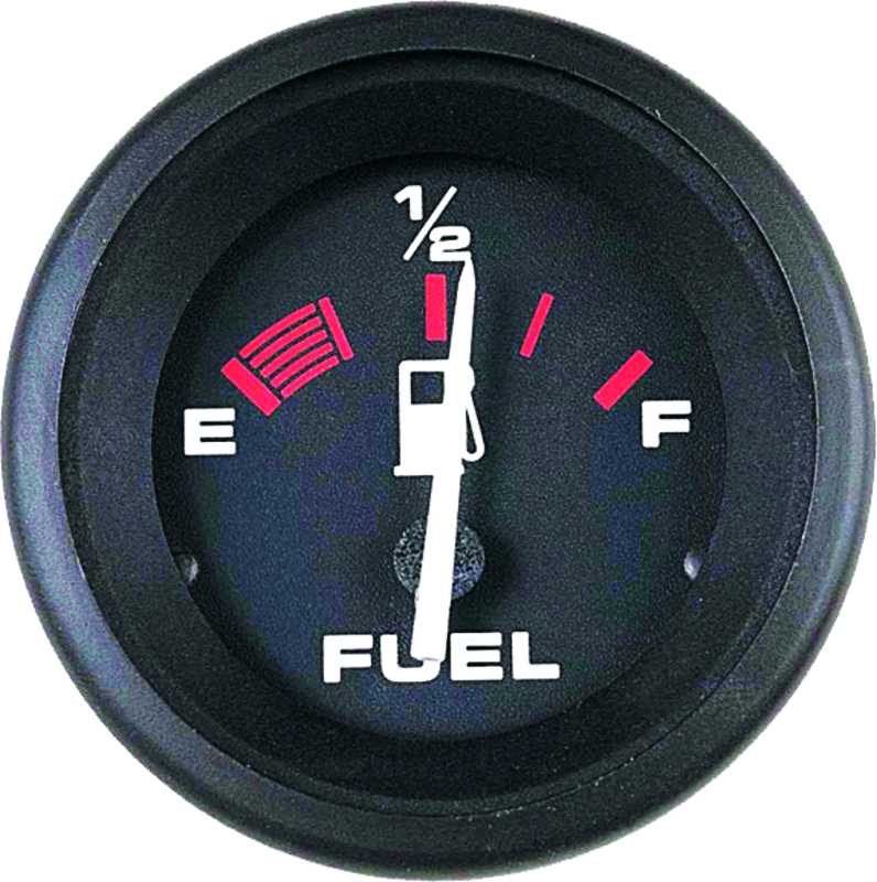 Jauge à carburant AMEGA Jauge cadran noir diamètre perçage 52mm Jauge à carburant AMEGA Jauge cadran noir diamètre perçage 52mm