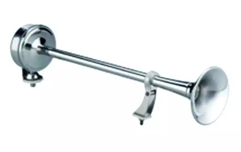 Klaxon 1 trompe inox 24V 3A Longueur 470mm 119 dB