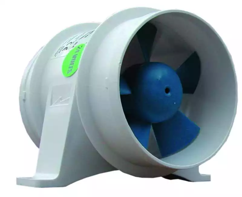 Ventilateur extracteur en ligne 6,7 m3/mn 24V diamètre 100mm
