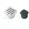 Grilles de ventilation passe cloisons en plastique Noir diamètre 75mm