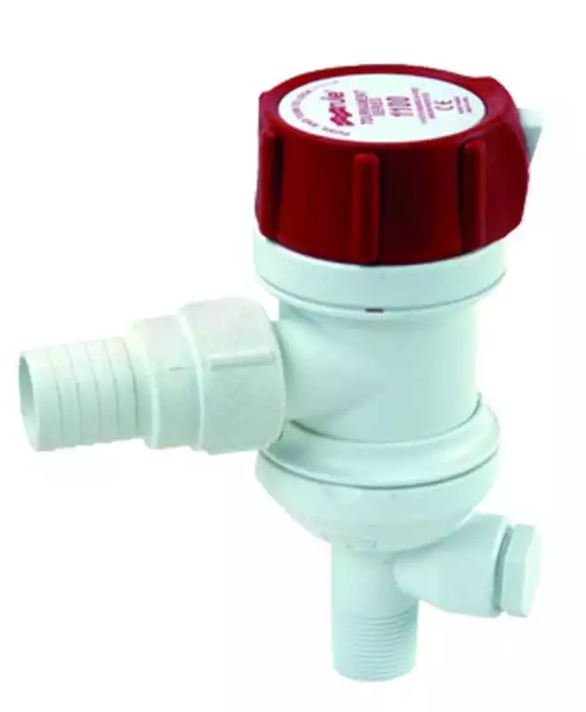 Pompe Rule pour viviers 12V 403FC 2650L/H 51 L/min sortie droite 19mm
