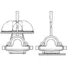 Pompe manuelle avec levier amovible débit 135 L/mn sortie 38mm
