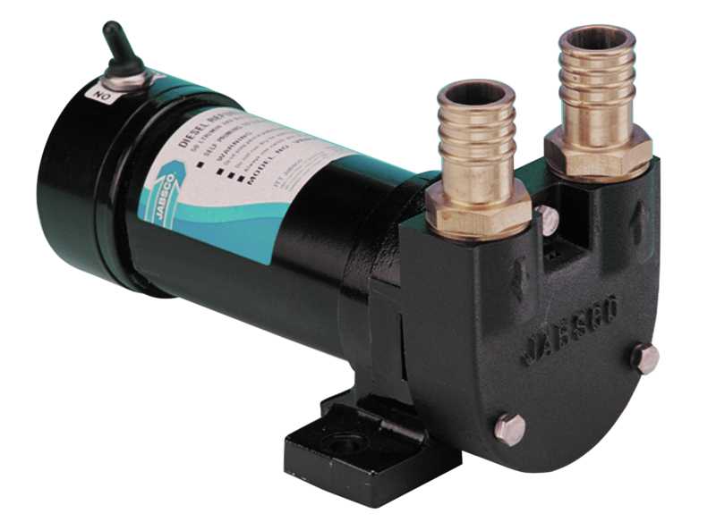 Pompe à palette 24V auto-amorçante usage continu débit 50 L/mn raccords 25 mm