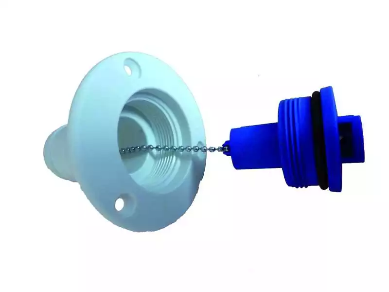 Nables plastiques noire pour tuyau diamètre 35-38 mm bouchon bleu
