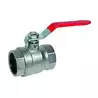Vanne 1/4 tour 2 voies femelle-femelle diamètre 3" diamètre 80 x 90mm laiton chromaté