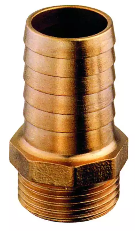 Raccord cannelé laiton 1"1/4 diamètre intérieur 38 mm pour tuyau souple