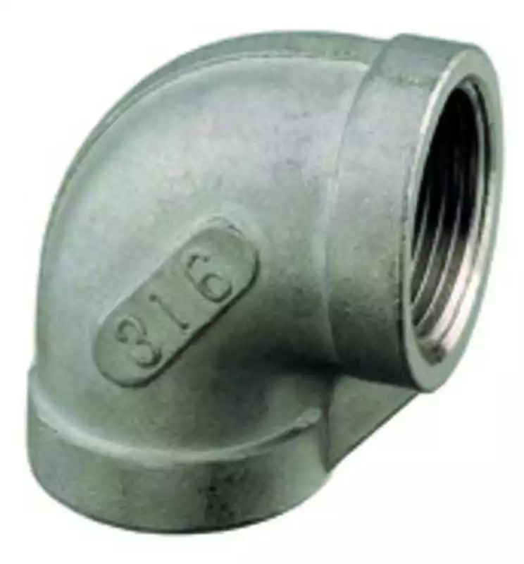 Raccord coudé inox 90 degrés 3/8" Femelle Femelle 10/10 mm