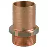 Raccord bronze Male Male cannelé et fileté 1" diamètre 32mm