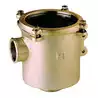 Filtre eau de mer 1"1/2 Débit 19100 l/h Corps bronze nickelé couvercle transparent