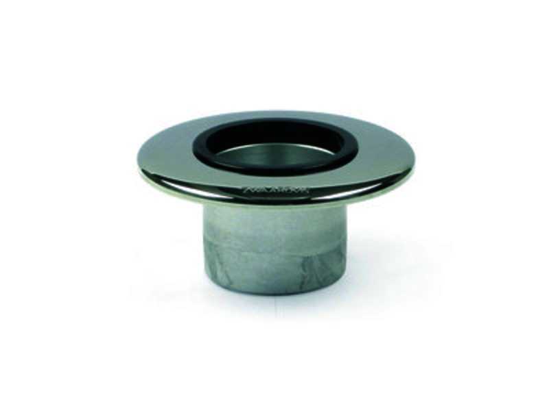 Embase encastrable aluminium diamètre colonne 60mm diamètre de la base Inox poli 140mm