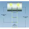 Échelle de bain pour semi-rigides inox 3 marches Boudin 540-580mm