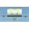 Échelle de bain pour semi-rigides inox 4 marches Boudin 410-450mm